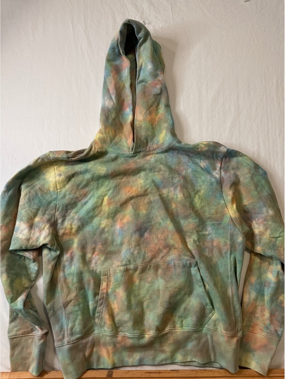 TALENTLESS Women’s Tie Dye Hoodie Multicolor Green Blue Pullover Size M